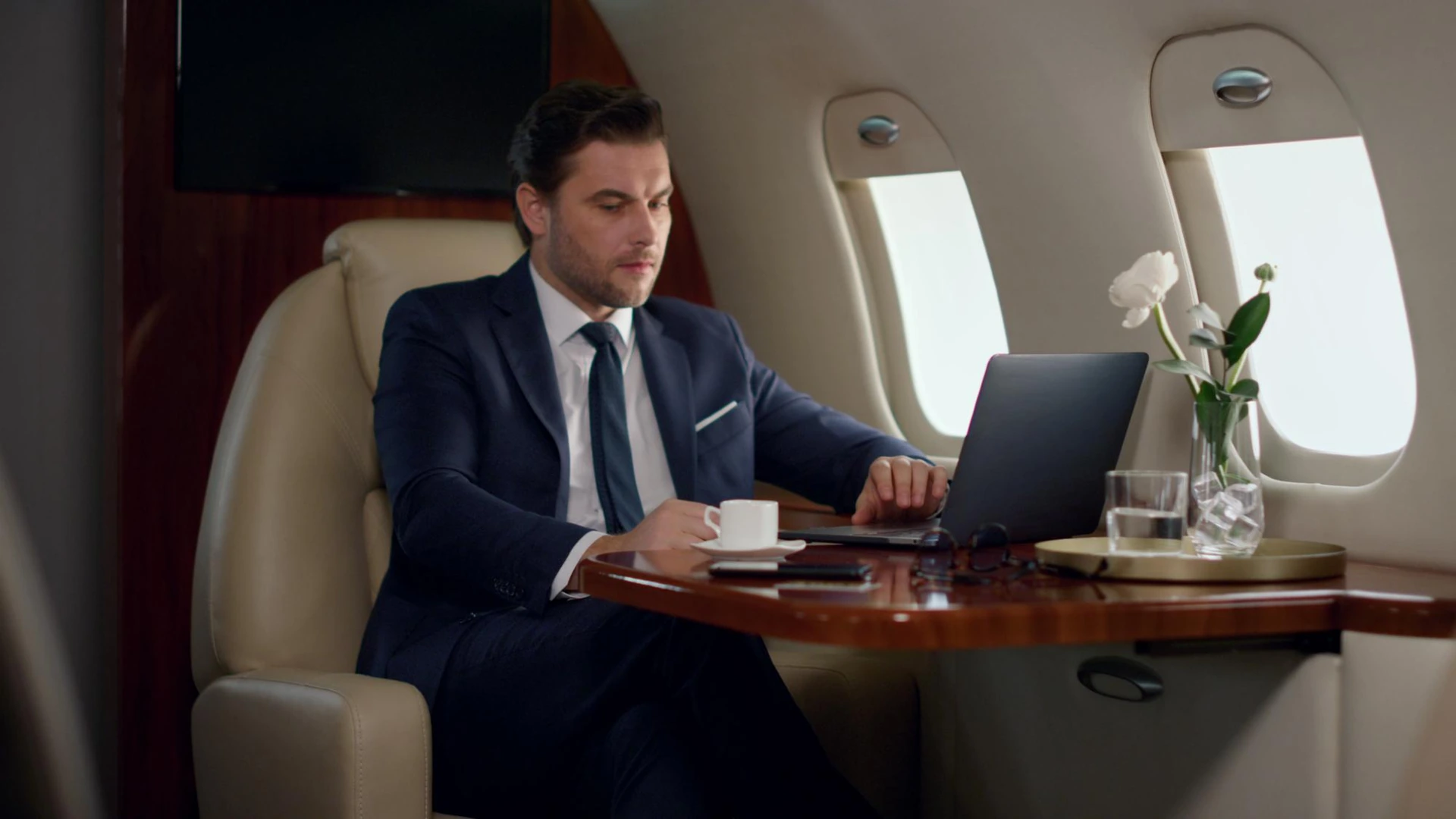 Professional working on an aircraft