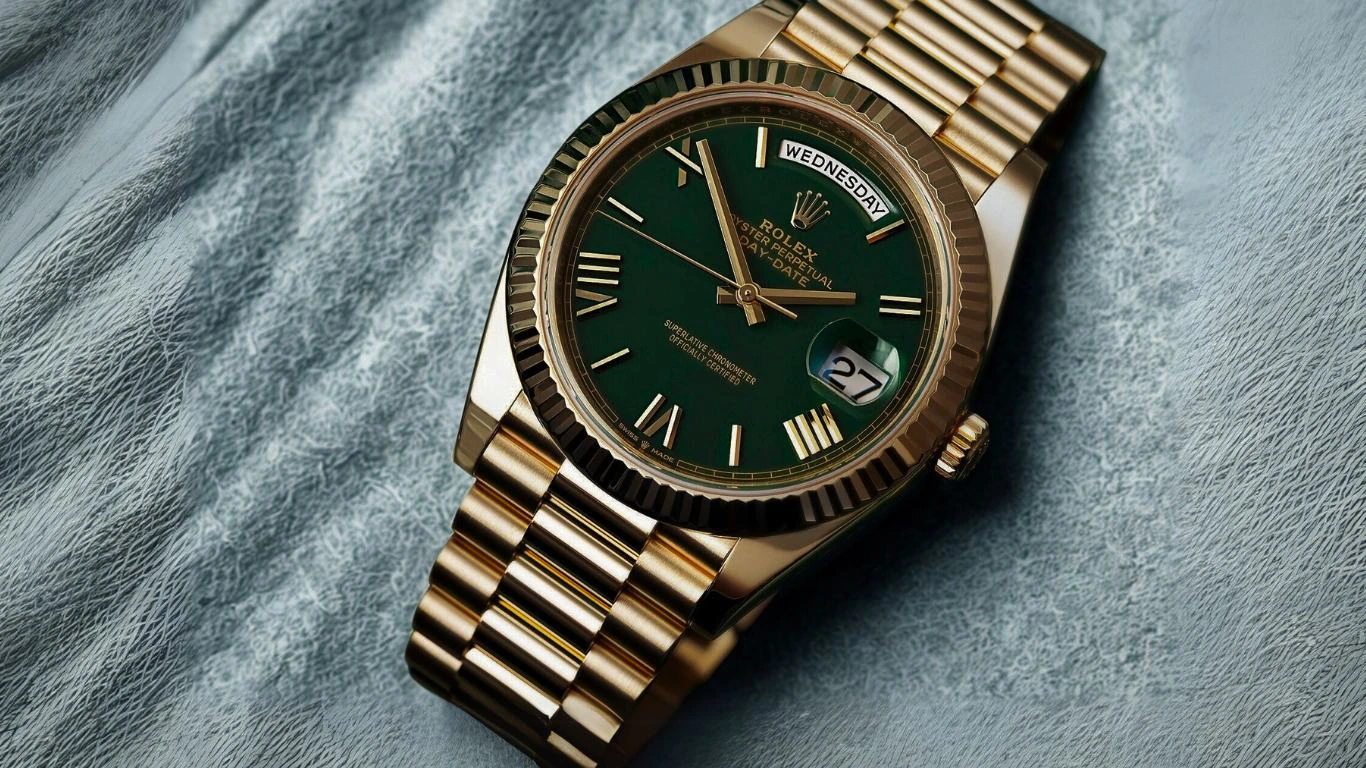 Gold wristwatch